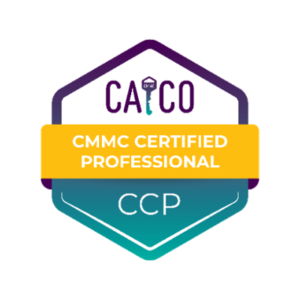 CMMC Certified Professional badge logo.